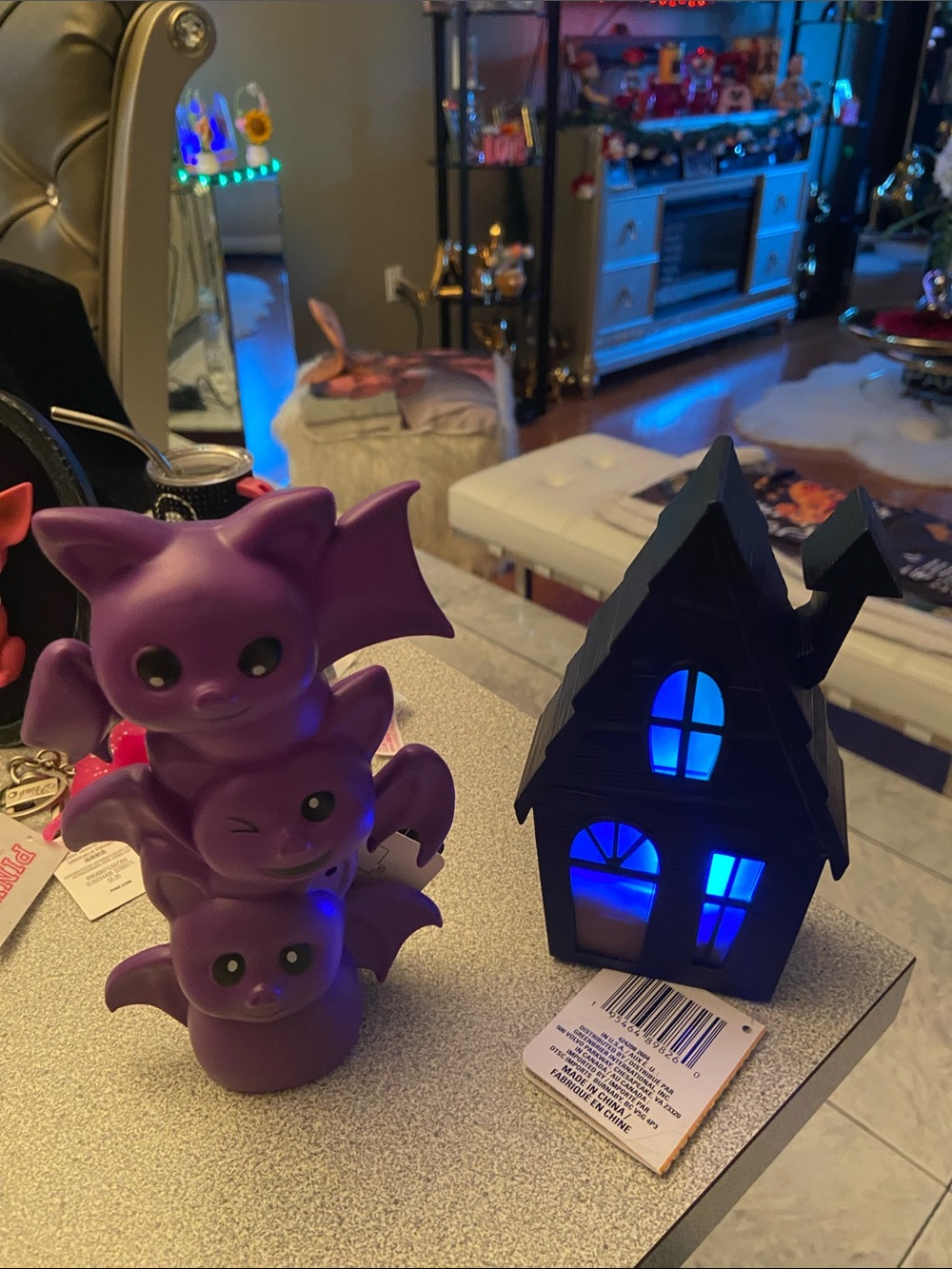 Purple Stacked Bat Nightlight